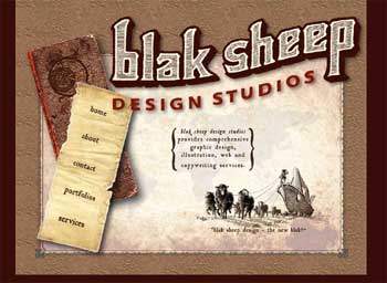 Blak Sheep Design Studios Homepage image