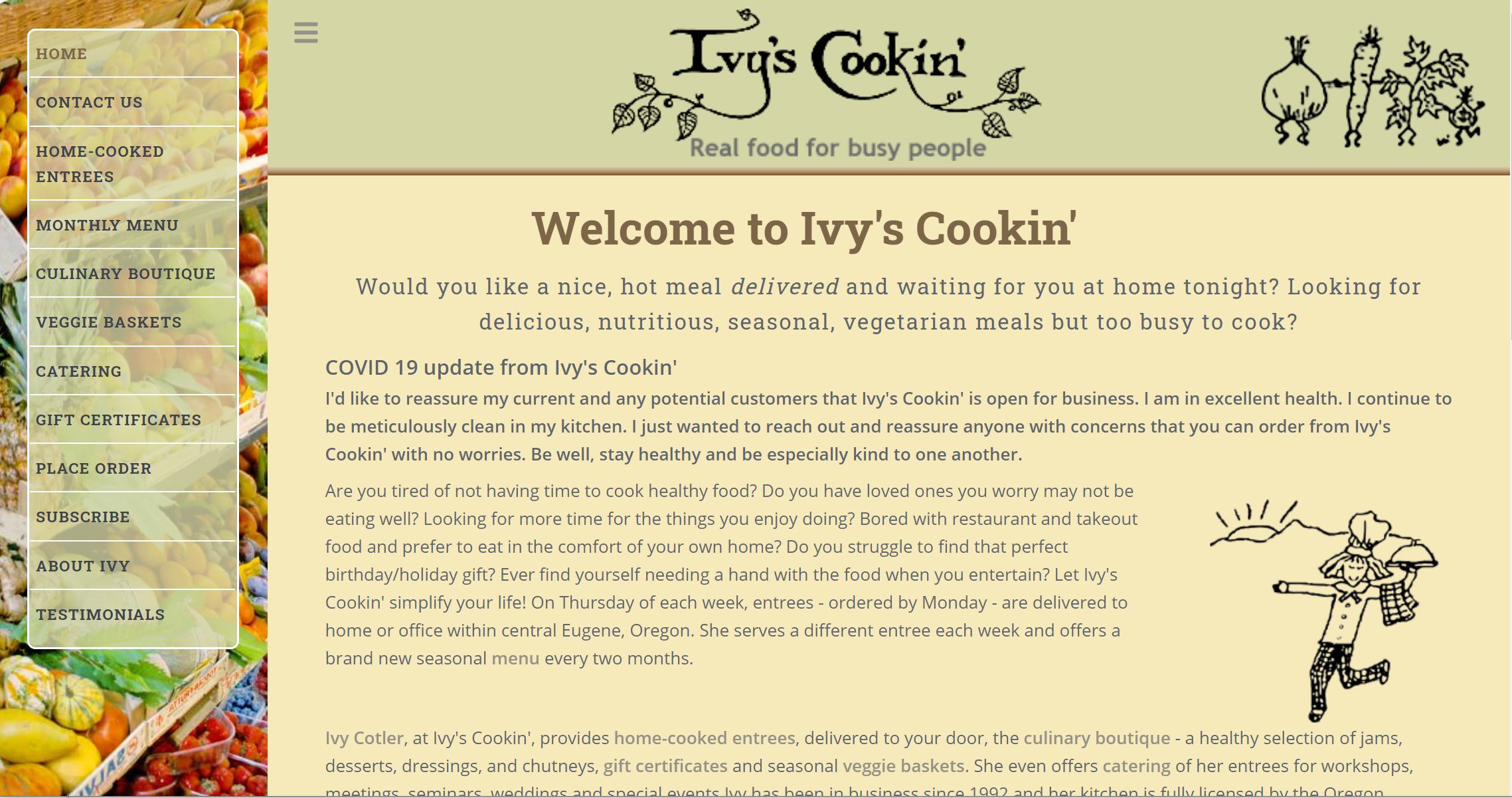 Ivys Cookin Homepage image
