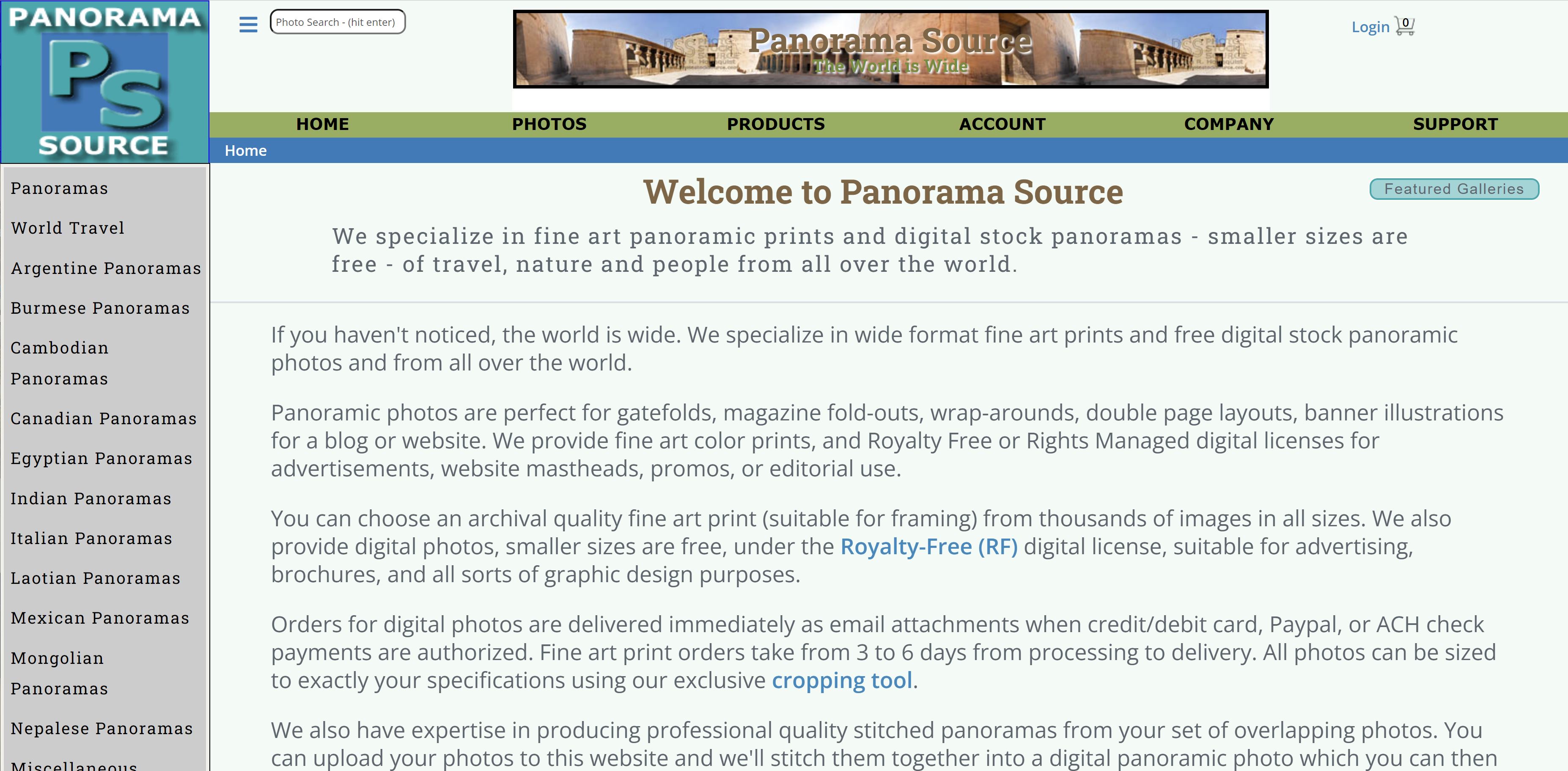 Panorama Source Homepage image